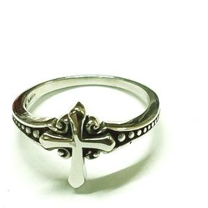 Sterling Silver Tiny Cross Ring